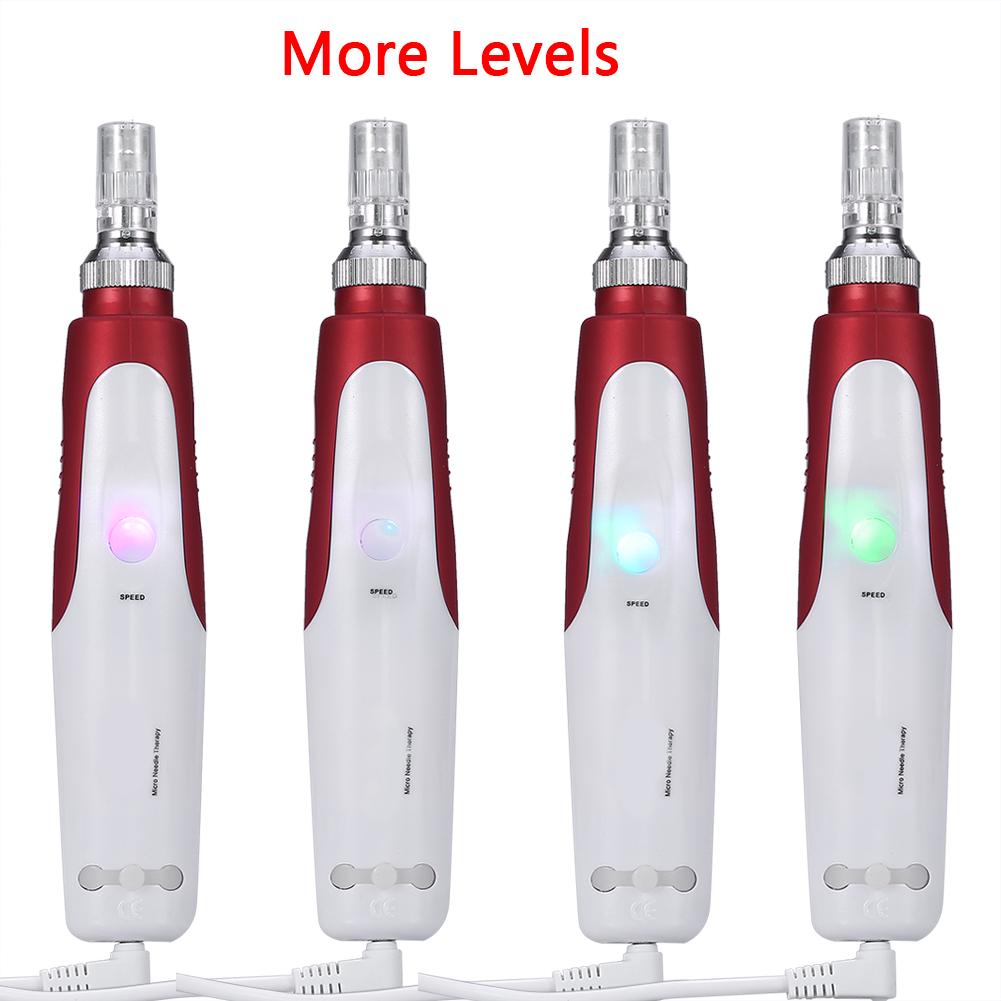 2 Types Electric Micro Needle Pen Anti Aging Skin Face Therapy With 2 Pcs 12-pin Needles