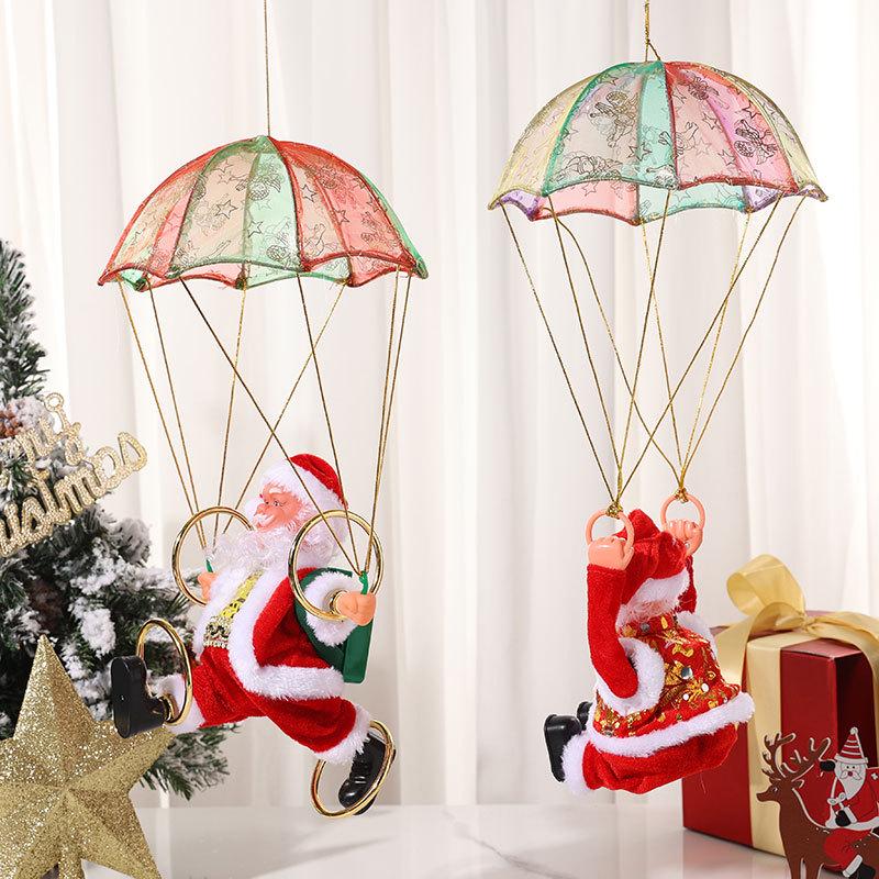 Electric Dancing Parachute Santa Claus Ceiling Decoration
