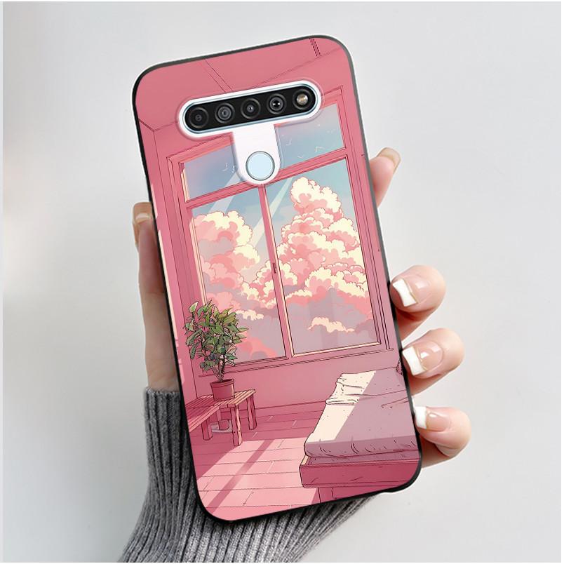 Luxury Cute Cool Boys Girls Case For LG K61 Q61 Q70 Phone Case Black Matte Soft Silicone Back Cover Protective TPU Bumper Shell