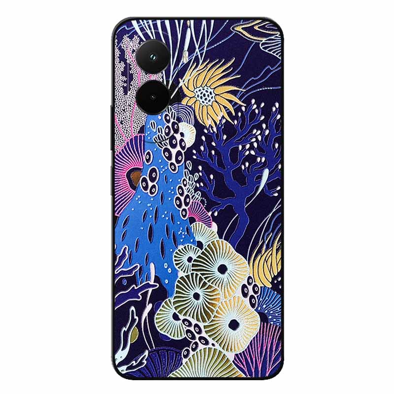 3D Relief Embossed Retro For Poco M7 4G Case Soft Silicone Back Cover For Xiaomi PocoM7 4G 3D TPU Relief Funda Poco M7  M7 4G 3D