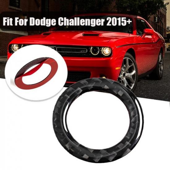 Carbon Fiber Engine Start Push Interior Ring Sticker for Dodge Challenger 2015+