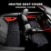Universal 12V/USB Heated Car Seat Cover Winter Front Cushion Adjustable Temperature Auto Rear Seat Warm Pad Car Accessories