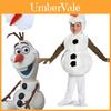 Encantador Fantasia de Cosplay de Boneco de Neve Olaf Congelado Para Crianças Halloween Vestir-se