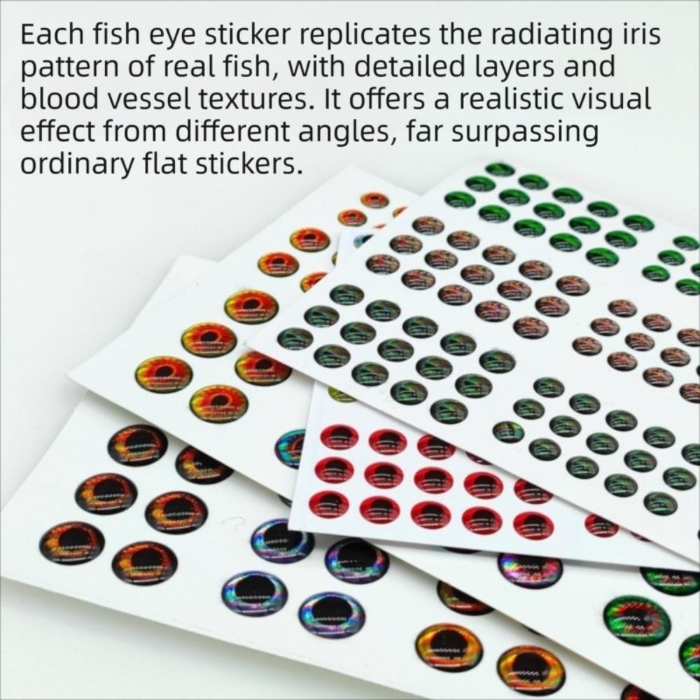 1 Sheets Mixed Color 3D Holographic Fish Eyes 3D Holographic Fly Tying Materials Tackle Repair