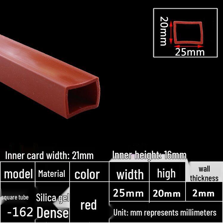 High-Temperature Resistant Silicone Square Tubing: Durable, Customizable, Aging-Resistant Rubber Sheath and Hollow Sealing Strip.