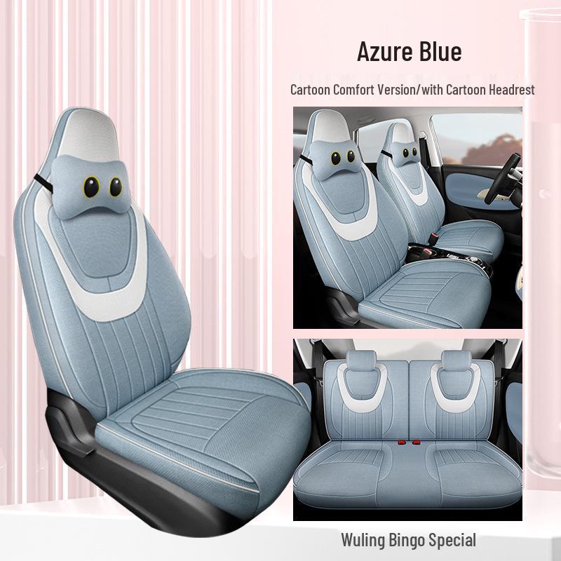 2023 Wuling Bingo Cute Cartoon Car Seat Covers for Women - Winter & All-Season Full Surround Cushion.