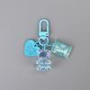 Colorful Heart Candy Keychain Ornament Stylish Keyring Accessory Unique Bag Decorations for Fashion Forward Individuals