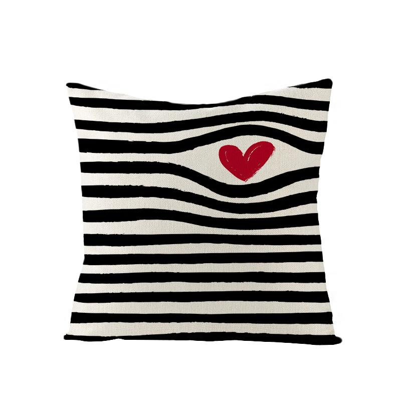 Polyester Pillowcase Valentine's Day Letter Print Sofa Pillowcase Home Ins Nordic Style