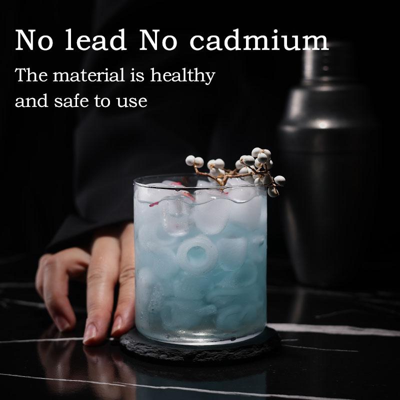 2-Piece Clear Glass Tumbler Set - Sleek Modern Cups for Water/Juice/Beverages, Dishwasher Safe Shatter-Resistant Glassware