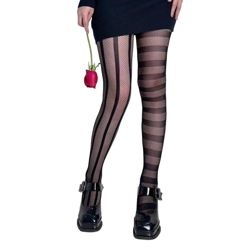 Женские Сексуальные Колготки Сетчатые Чулки Узорчатые Колготки С Высокой Талией Черные Носки Кружевные Леггинсы Колготки