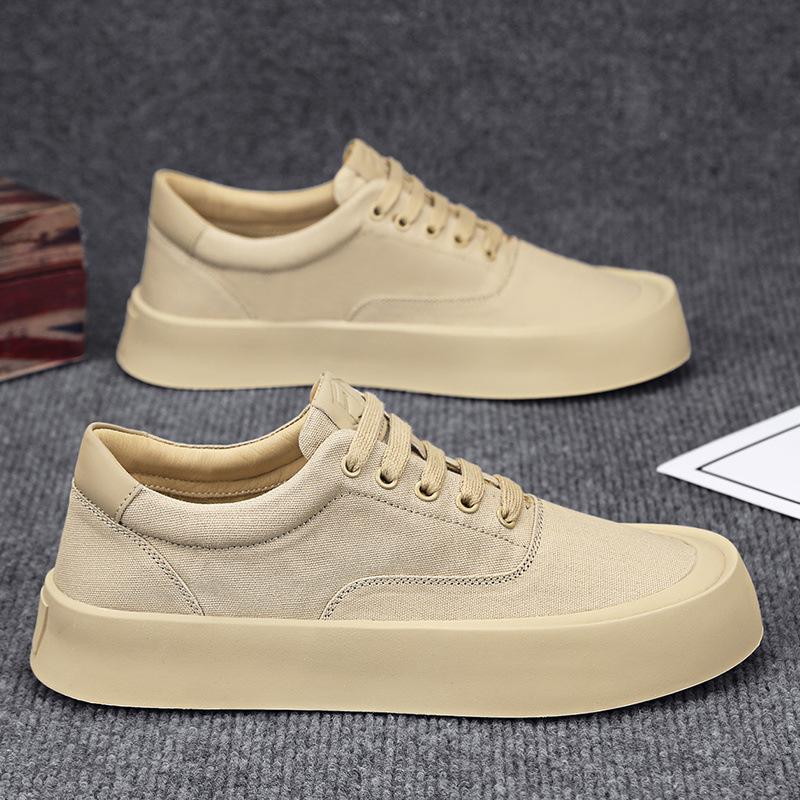 

2025 new canvas men s shoes summer breathable European station tide brand one pedal breathable lazy British casual collection 44