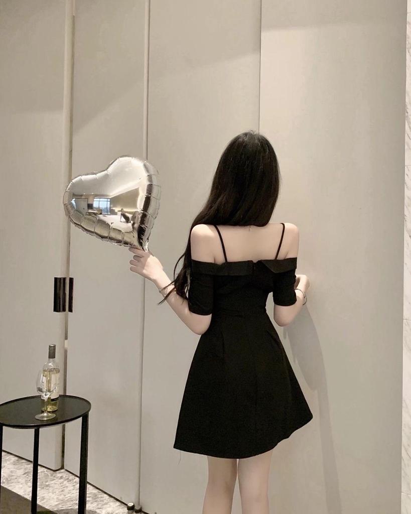 Elegant Bow One-Shoulder Strappy Dress for Summer 2026