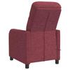 Massage Recliner Chair Wine Red Fabric