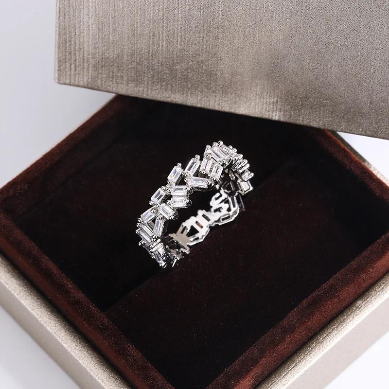 Exquisite Irregular Women's Zircon Ring Fashion Women's Ring Anniversary Gift  Diamond Ring Wedding Rings for Women