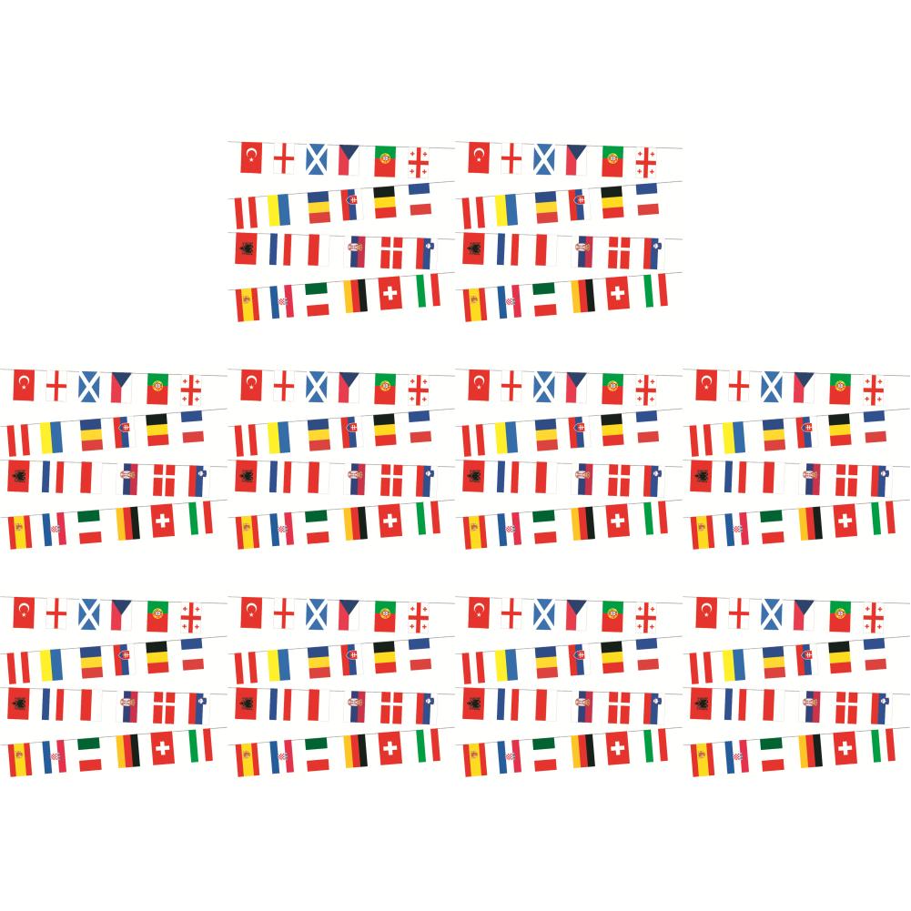 

2024 Bunting National String Flags 10M International Flags Football Event Decor