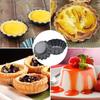 ESTVLB Mini Egg Tart Pans, Carbon Steel, Reusable, Mini Pie Pans with Liners, Round, DIY Baking Supplies, Heat and Oil Resistant, Home Baking Tools, S