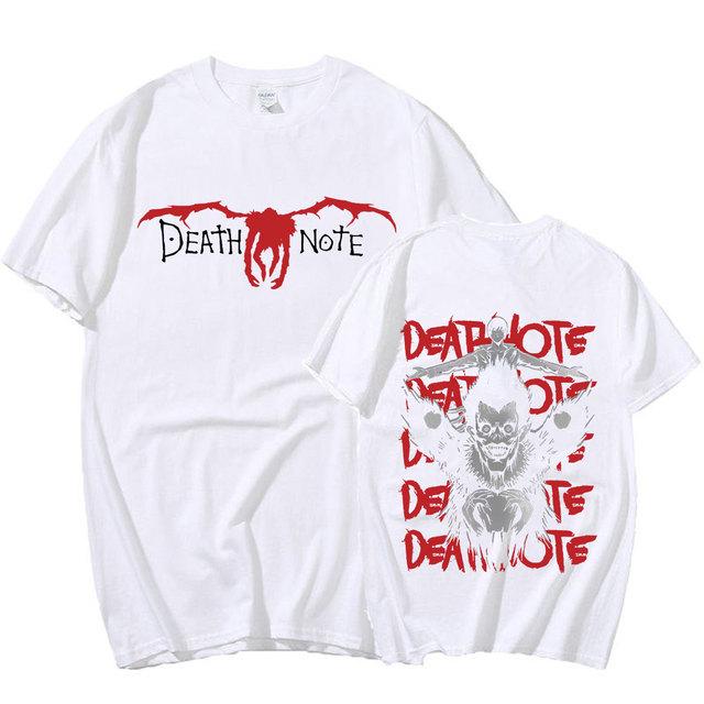 Japonské anime tričko Death Note Yagami Light Misa Amane Manga Grafika Letní tričko Muži Ležérní Bavlna Trička Nadměrná Trička Unisex Streetwear
