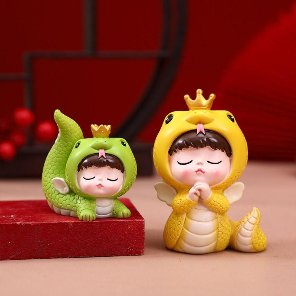 

Small Zodiac Snake Figurine Traditional Mini Snake Ornament Office Accessories style 4