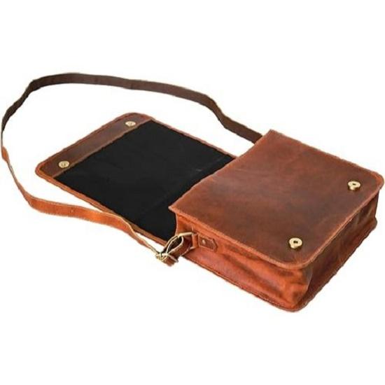 Nowa skórzana torba listonoszka etui na laptopa teczka biurowa prezent dla mężczyzn komputerowa postarzana torba na ramię