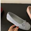 Fashion Fashion Silk Women Ballet Flats Shoes Footwear Designer Shallow Female Round Toe Butterfly-Knot Ladies Flats Slides Shoes