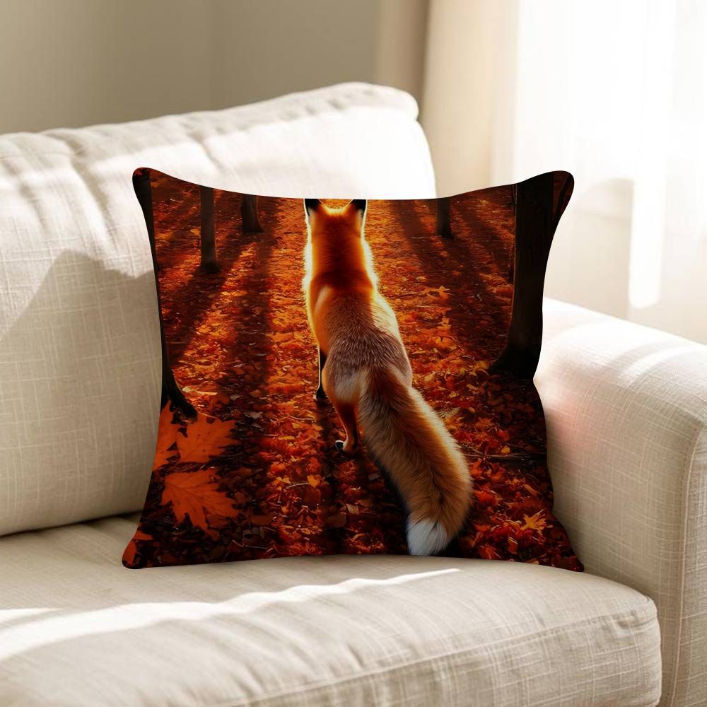 Cute Cartoon Animal Fox 4545cm Cushion Cover Pillow Cover Decor Pillowcase Home Pillowcase For Couch Pillow