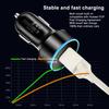 Car Charger Stable Output High Efficiency 12/24V Universal Wide Application Flame-retardant Mobile Phone Charging Heat-resistant 2-port Charger Socket