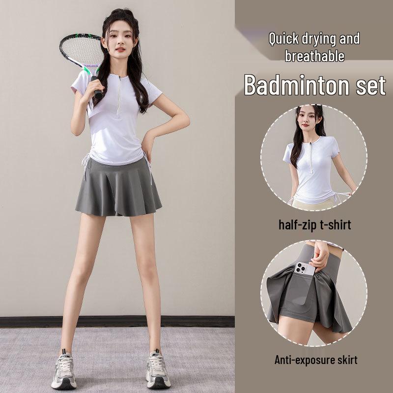

Women s Summer 2025 Tennis & Sportswear: Badminton Tee, Morning Run Shirt, Yoga Outfit, Fitness Skirt & Pants Small