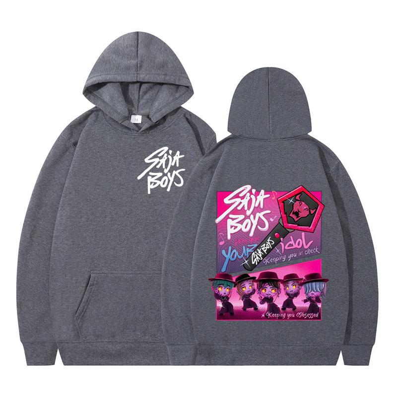 Kpop Demon Hunter Saja Boys Anime Hoodie Men Women Casual Fashion Tracksuit Winter Long Sleeves Aesthetic Trend Loose Sweatshirt