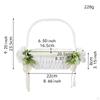 Hochzeitskorb Hand Blumenmädchen Handwerk Handgehalten Elegant Gewebter Behälter Dekoration für