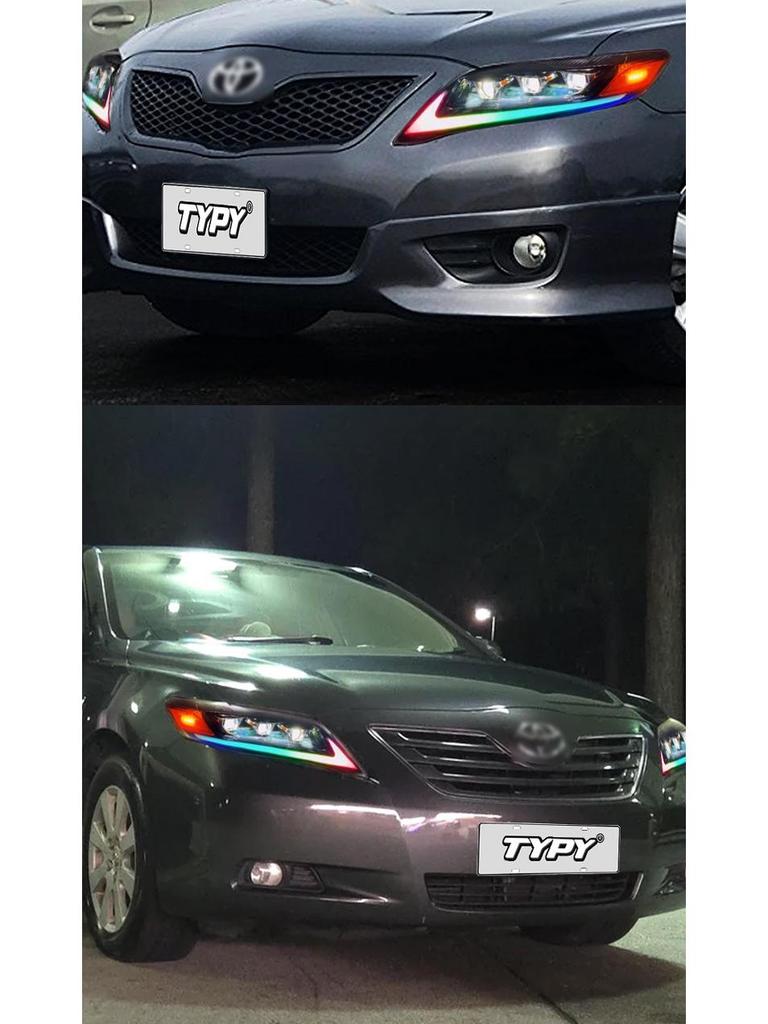 Camry Headlight Assembly with RGB Daytime Running Lights & Flowing Turn Signals (09-11 US Model)