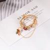Blucome Newest Gold Color Wreath Shape Brooches Copper Corsage for Women Suit Collar Clip Pins Wedding Jewelry