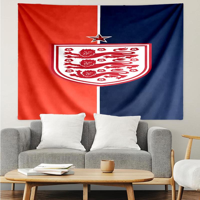 England Football Crest Printed Printed Tapestry, for Bedroom,Livingroom, dormitory, Large Wall Decor, Fabric Decor Fan Birthday Gifts