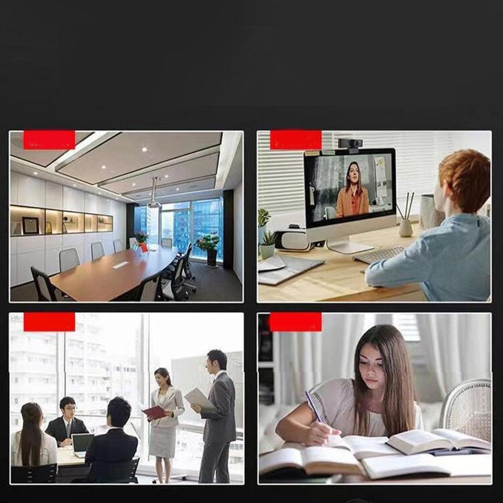 2K USB Webcam with Auto HiFi Speaker, No Reduction Mic, Plug and Play PC Camera for Video Chat on Desktop Laptop