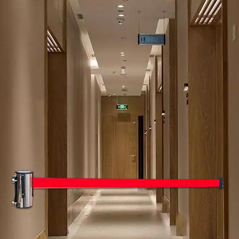 Stainless Steel Retractable Belt Barrier Magnetic Safety Belt Barrier Wall Mount Safety Barriers for Crowd Control