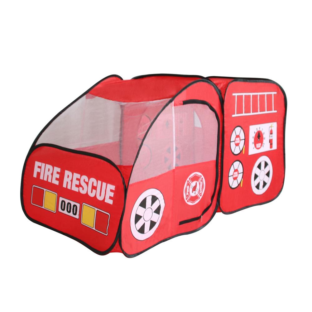 Fire Truck Play Tent For Kids Foldable Pop Up Play Tent With Siren Button Birthday Christmas Gifts For Boys Girls