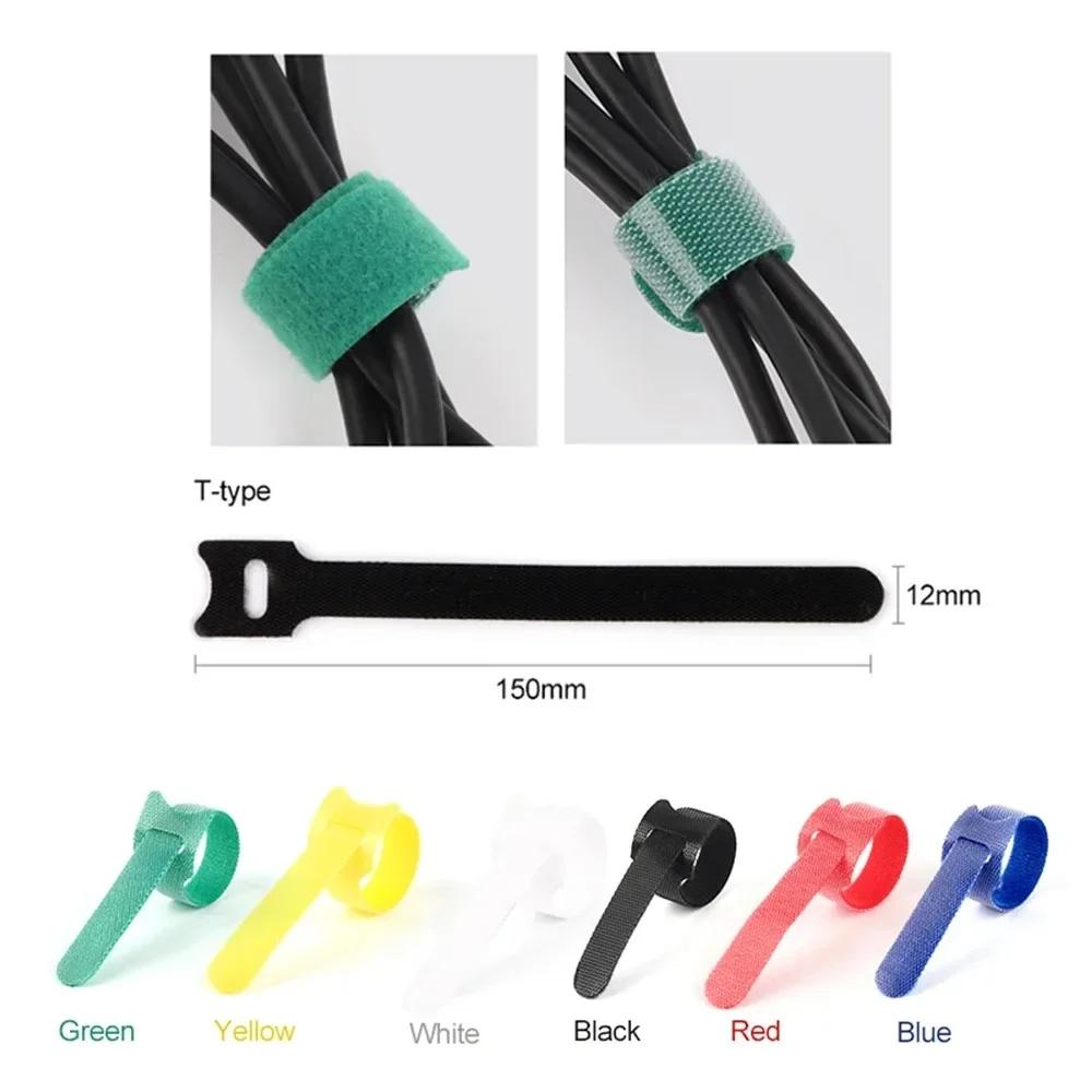 Fasteners Auto Adhesive Velcros Tape Releasable Cable Tape Strap Nylon Sewing Circular Wrap Diy Colorful Plastic Organizer Arts