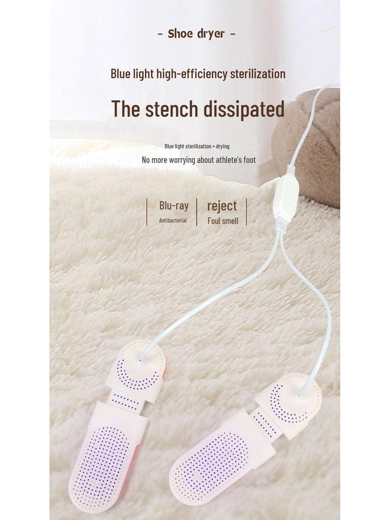 Adjustable Shoe Dryer & Warmer for Adults and Kids - Timed Heating & Deodorizing