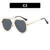 Hollow metal toad frame sunglasses new European and American modern retro sunglasses driving casual sunglasses