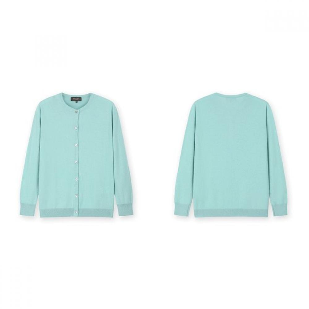 Scotland Cashmere Round Neck Short Cardigan