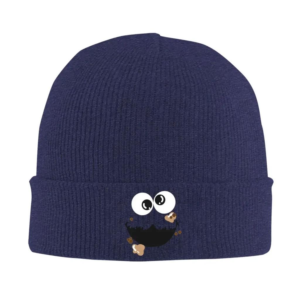New SSesame Street Cookie Face Knitted Hat For Women Unisex Beanies Autumn Winter Hats Cartoon Warm Caps