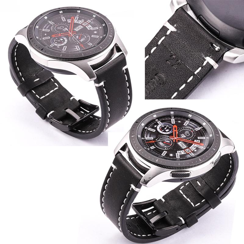 Watchband 18mm 20mm 22mm Genuine Leather Watch Strap Belt Manual Men Thick Brown Black Watchbands Buckle Watches Accessories