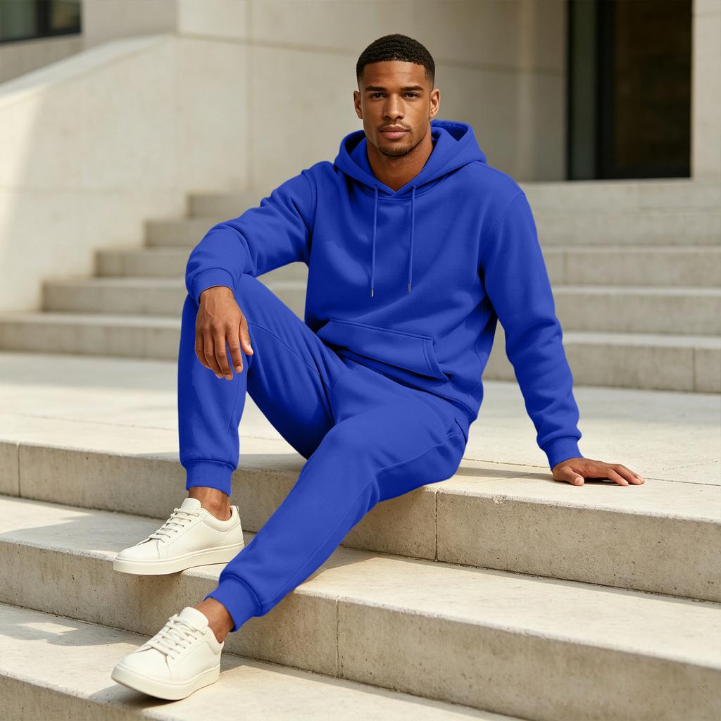 Men's Casual Sweatshirt Set for Fall Winter Sports Activewear