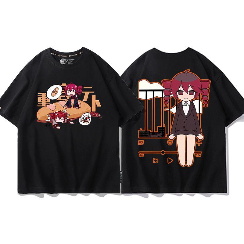 2026 New Anime Kasane Teto Cosplay Printed Short Sleeves TShirt Casual Tee Fashion Shirts Versatile in Summer Birthday Gifts