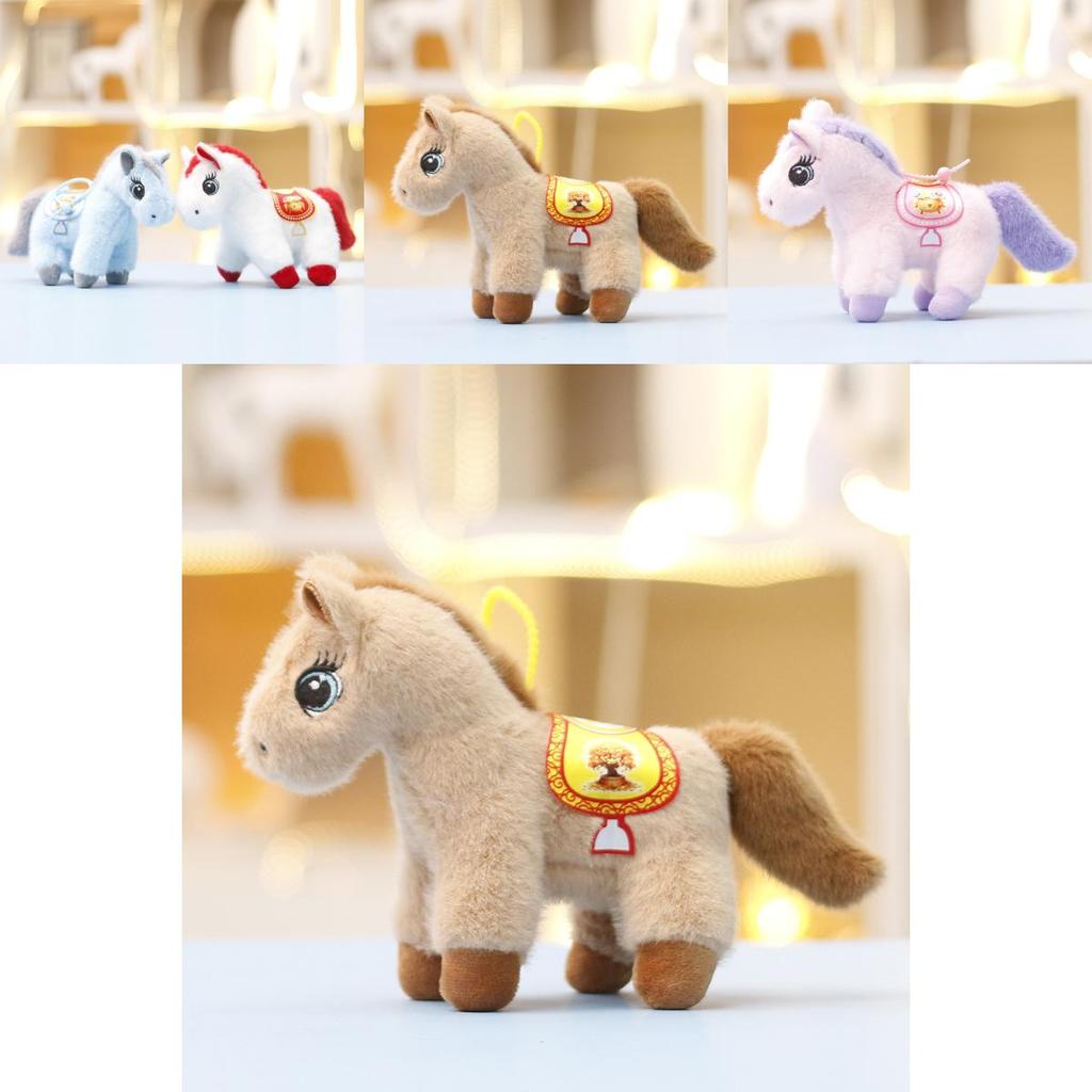 Cute Pony Stuffed Plush Doll Toy Pendant Keychain For Backpack Decoration And Collection