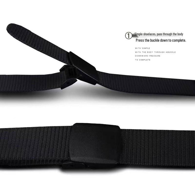 JEVI Men's Metal-Free Automatic Buckle Canvas Belt