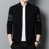 Spring Men'S Young And Middle-Aged Semi-Turtleneck Long-Sleeved Cardigan Casual Simple Soft And Comfortable Wool Sweater