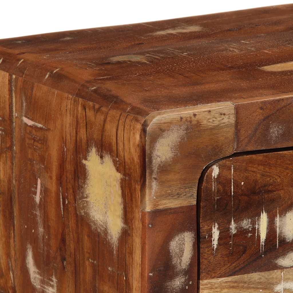TV Wall Cabinet 100 X 32 X 25 Cm Reclaimed Solid Wood