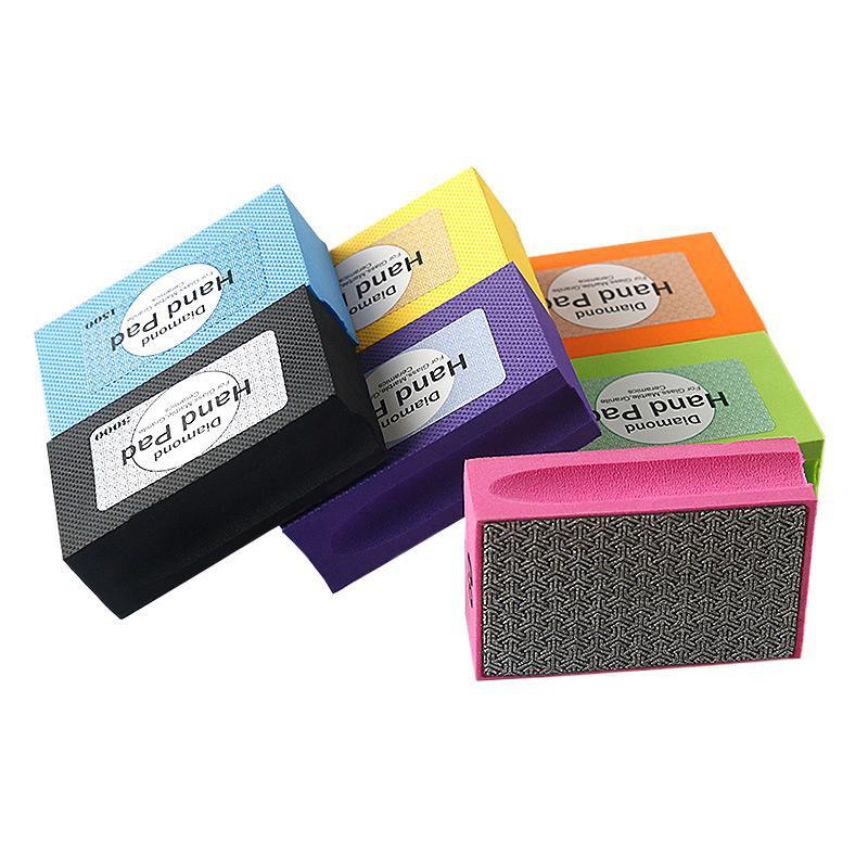 1pcs Diamond Hand Polishing Pads 95x60mm Tile Glass Abrasive Grinding Block Pad Stone Marble Ceramic Abrasive Sanding Disc