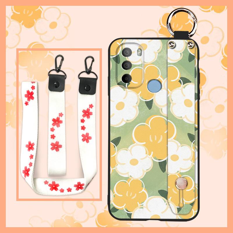 Waterproof Ring Phone Case For MOTO G31 With Fingerprint/XT2173-1 Dirt-resistant Wrist Strap Flower Lanyard Protective