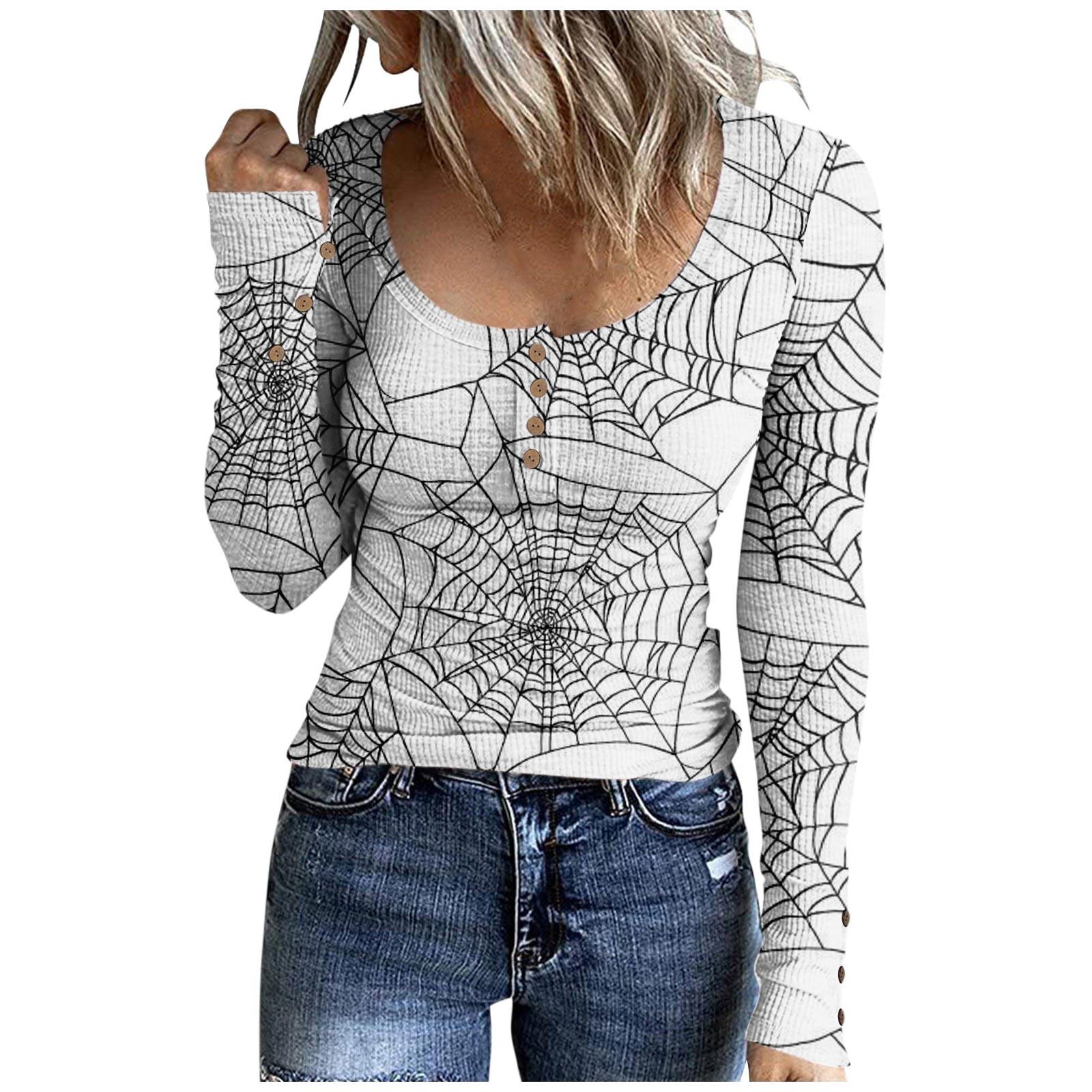 

Женская футболка, модная повседневная футболка с принтом в стиле пэчворк и пуговицами, топ с длинным рукавом